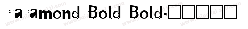 Caramond Bold Bold字体转换